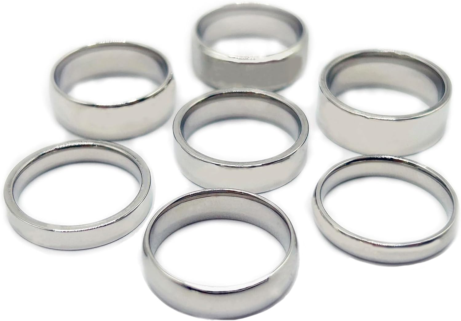 Stainless Steel Band Ring Set for Men