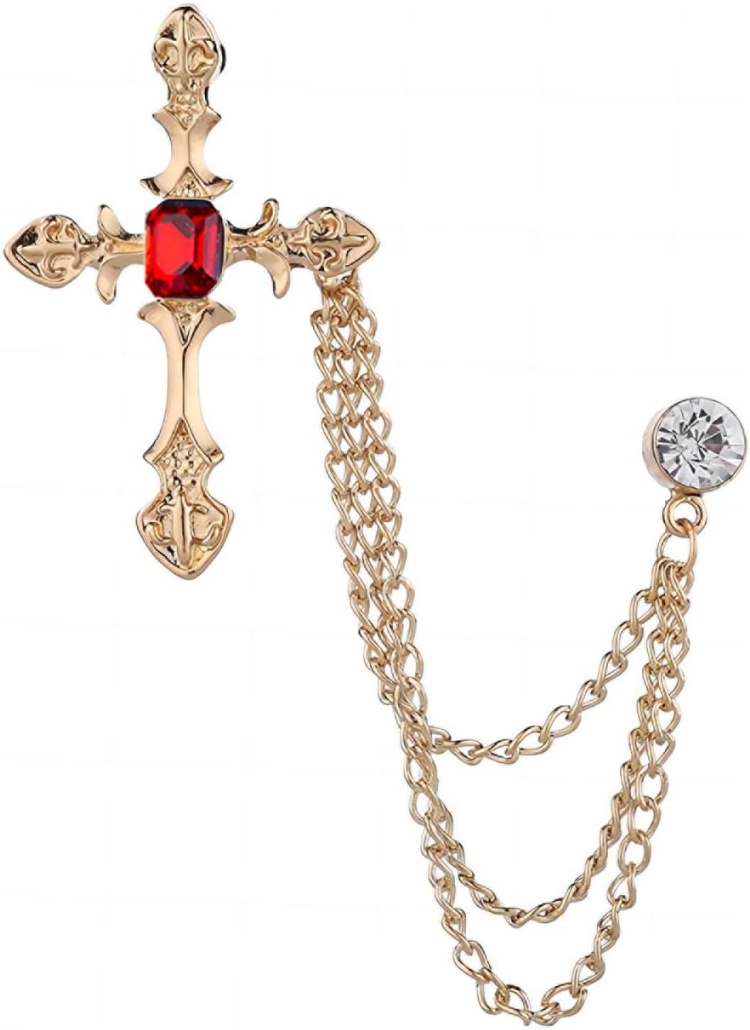 Cross Brooch Pin for Men