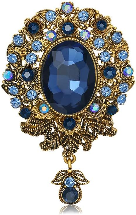 Teardrop Crystal Lapel Pin for Men