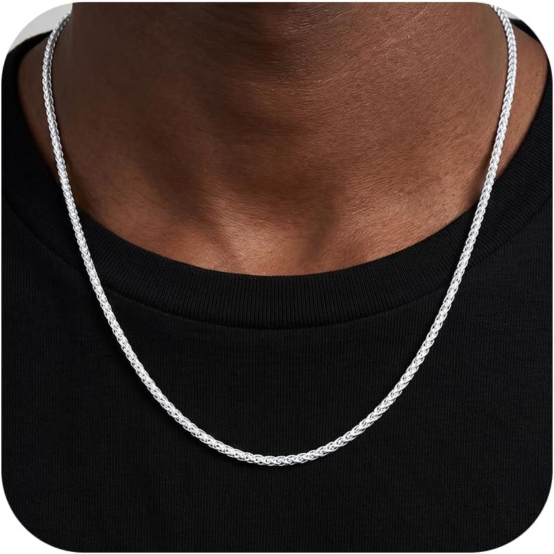 Stainless Steel Figaro Chain Necklace for Men