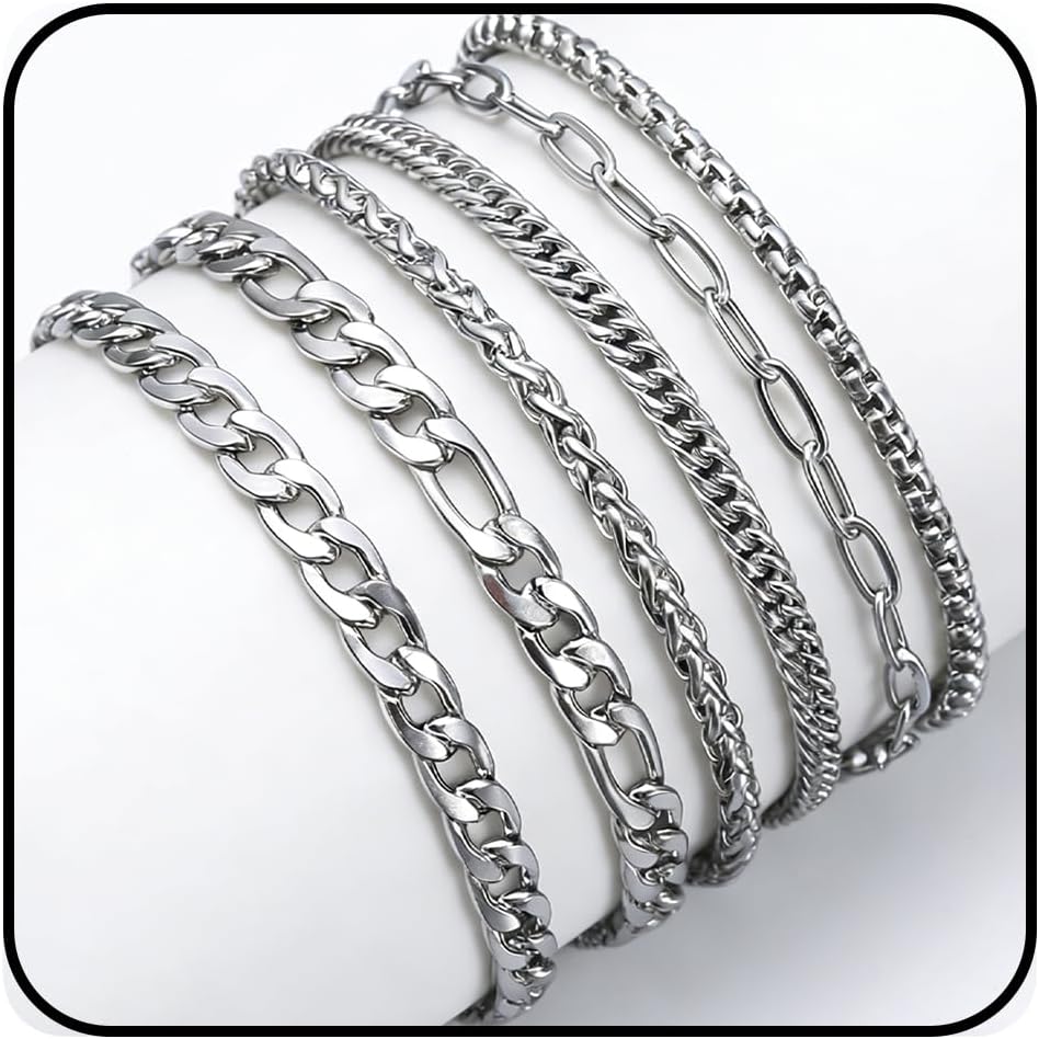 Cuban Chain Bracelet with Fold Over Clasp for Men