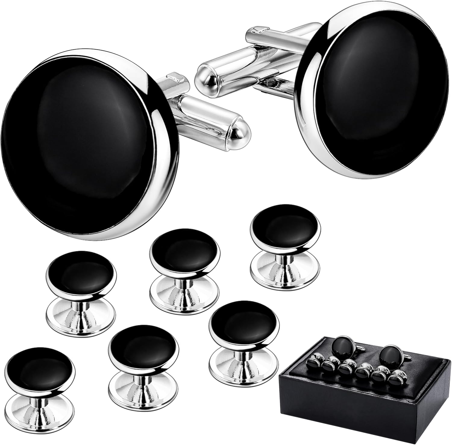 Tuxedo Cufflinks and Shirt Studs Set for Men
