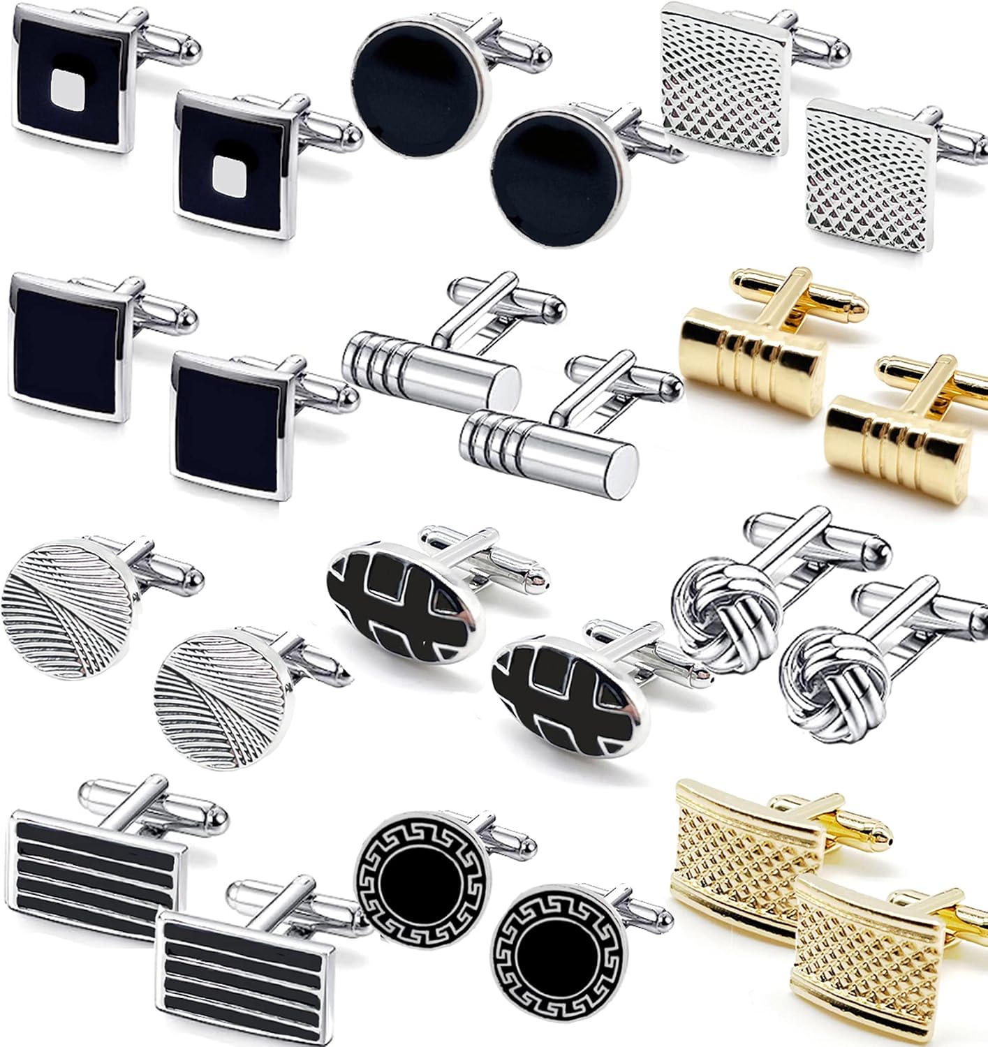 Stainless Steel Cufflinks Set for Men